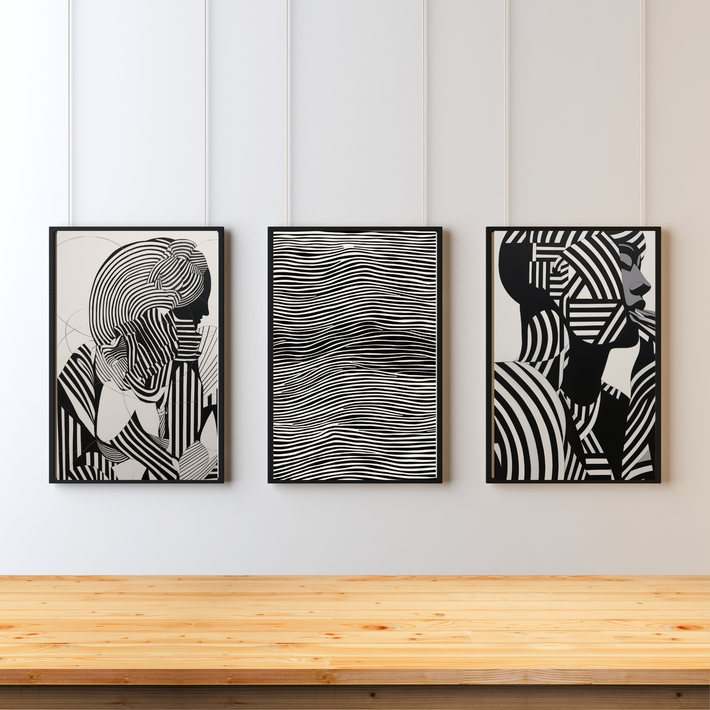 African Lines Triple Art Set