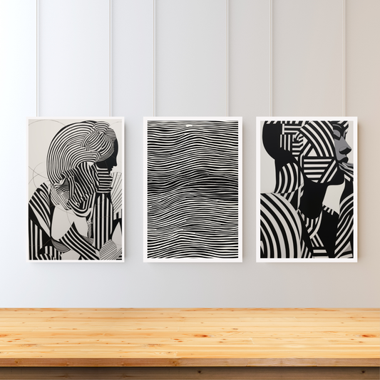 African Lines Triple Art Set