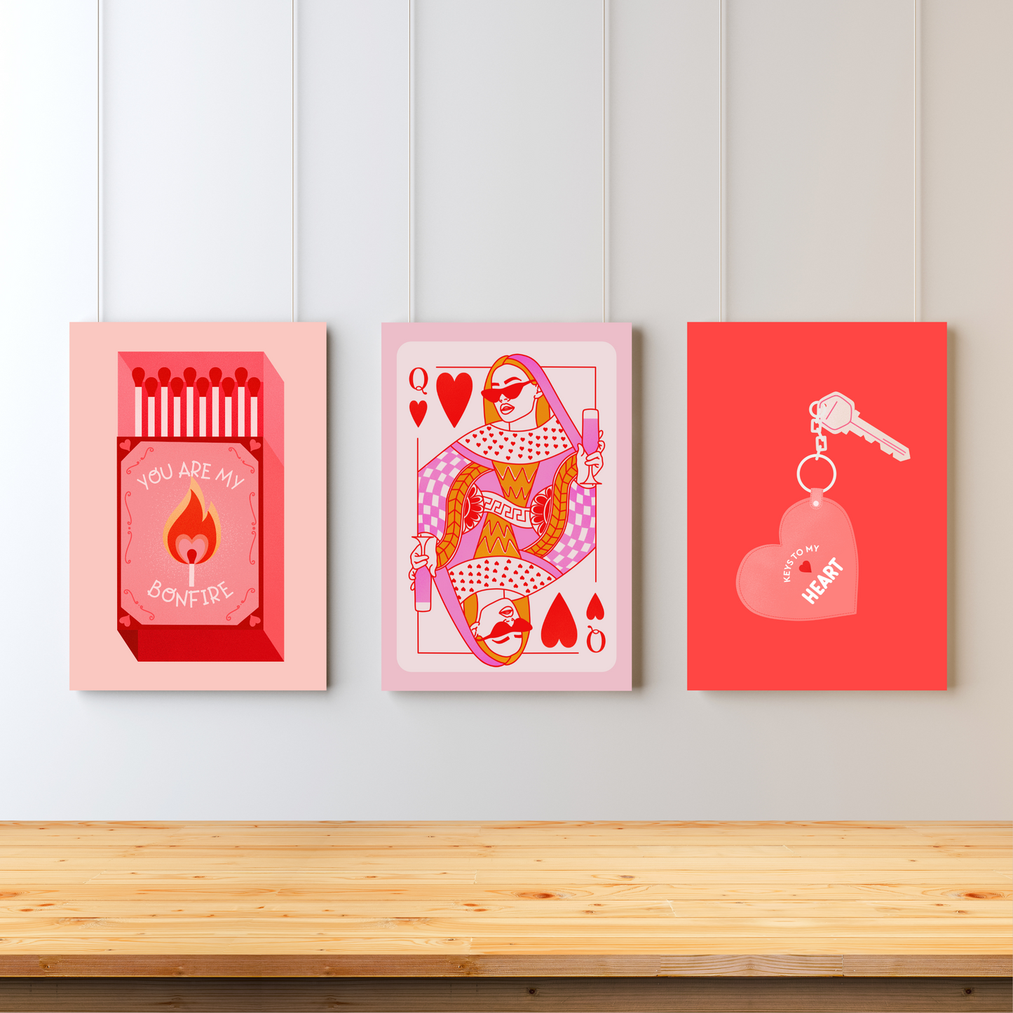 The Queen of Hearts Triple Art Set