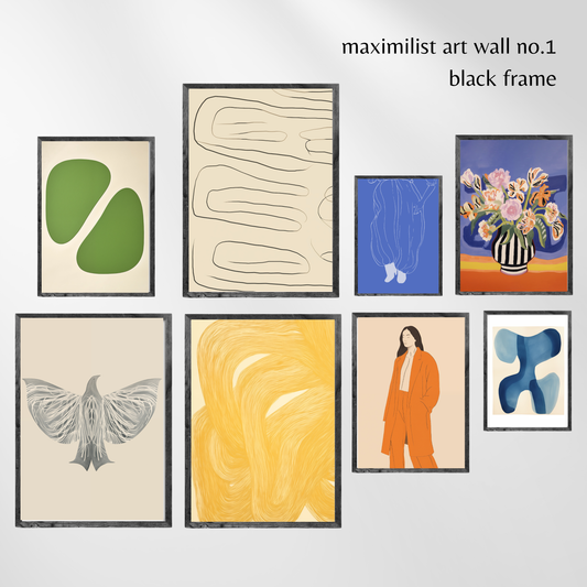 Maximalist Brights Art Gallery - 8 piece