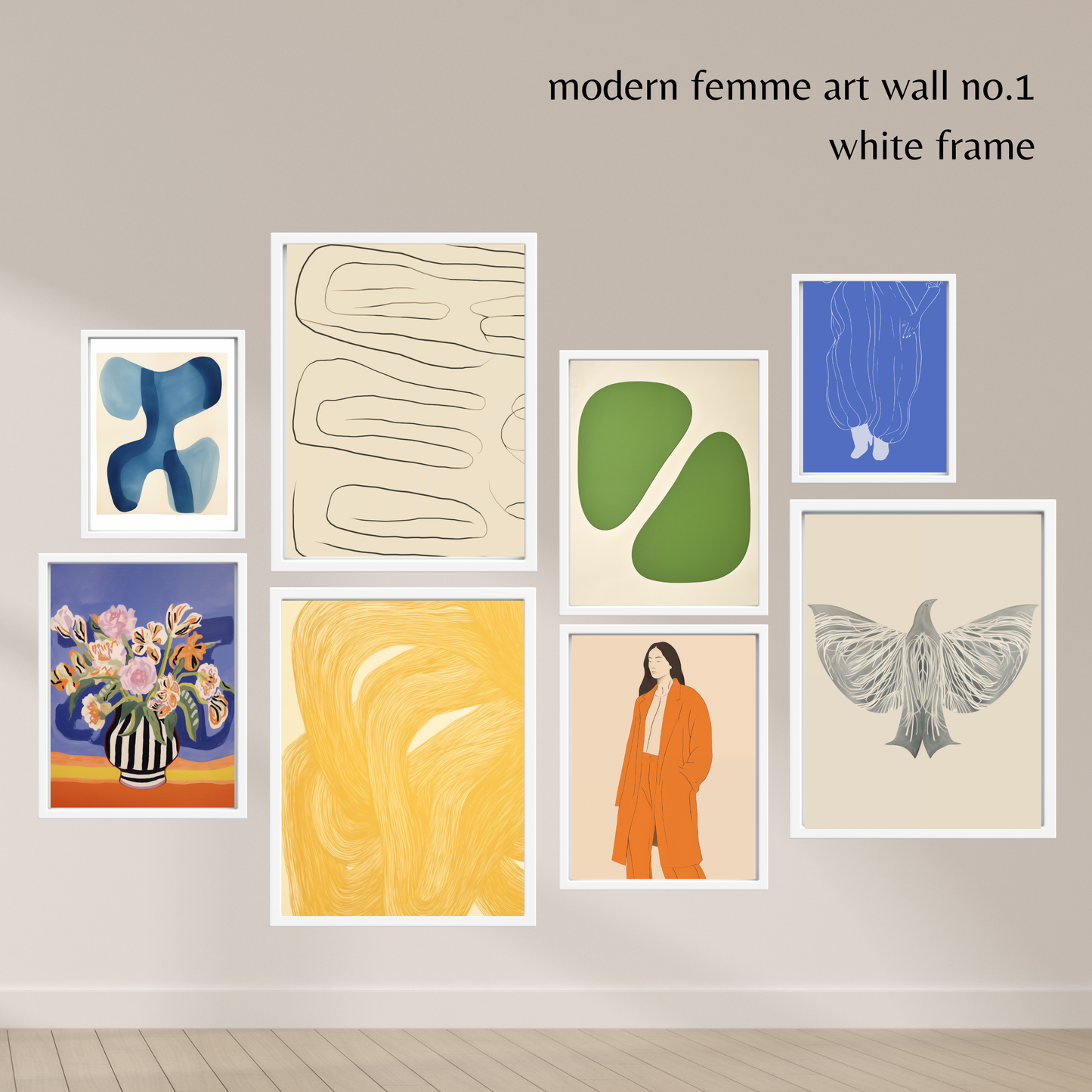 Maximalist Brights Art Gallery - 8 piece