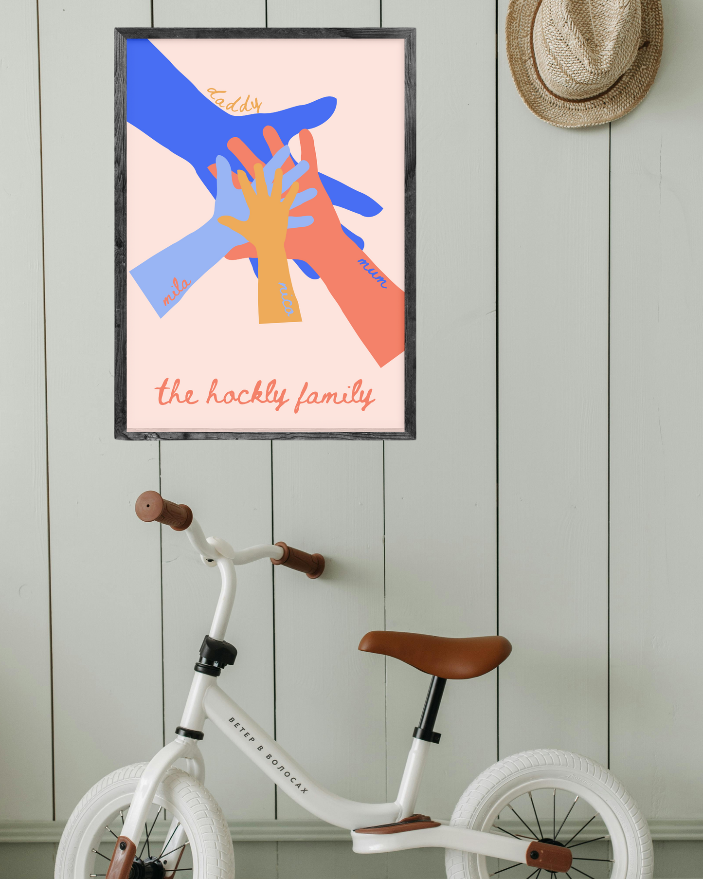 Family Hands Blush (Personalised)