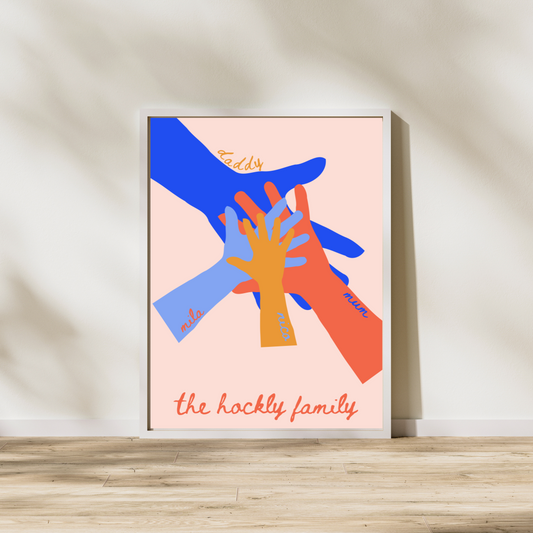 Family Hands Blush (Personalised)