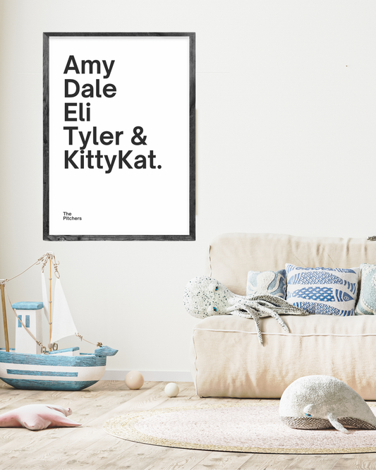 Family Names Monotone (Personalised)