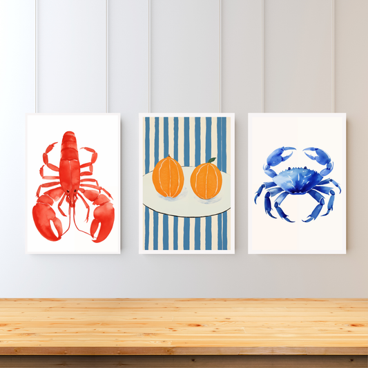 Seafood and Eat It Art Set