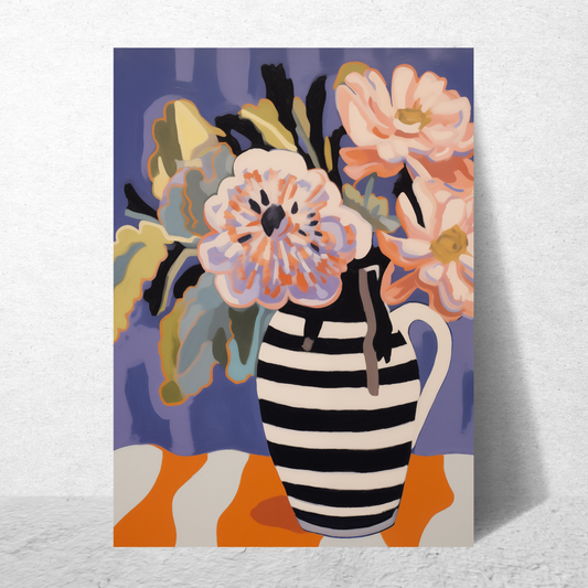 Noir Stripe Floral