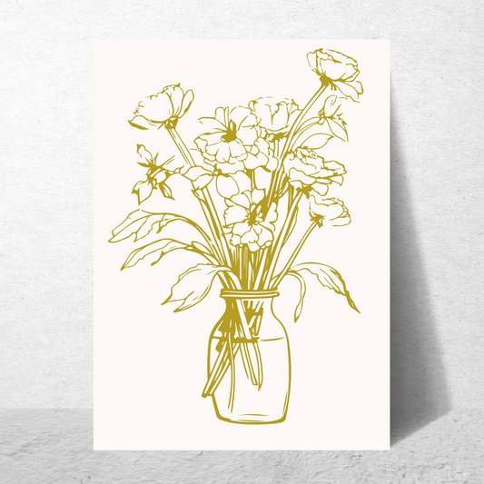 Minimal Floral Mustard