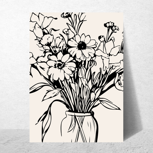Minimal Floral Noir