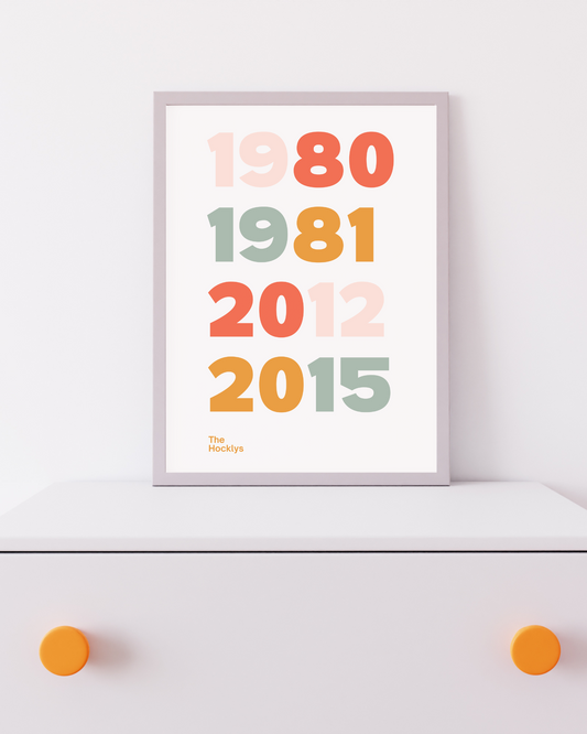 Family Years Colour Print (Personalised)