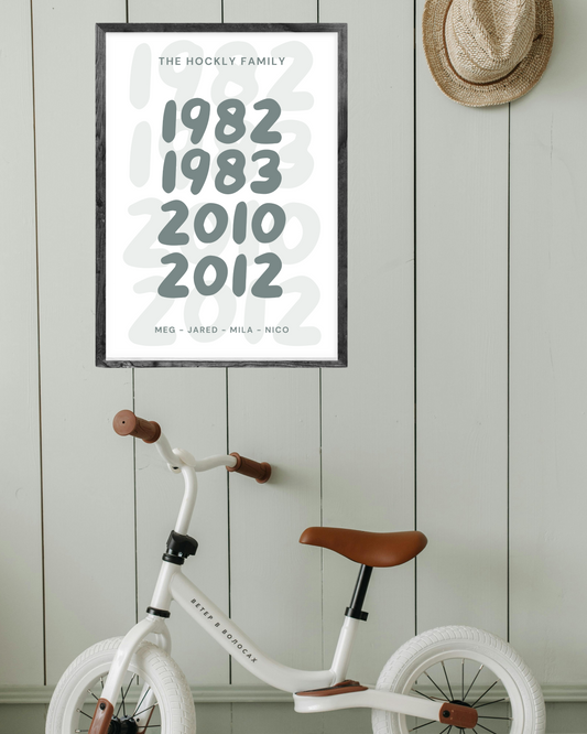 Family Years Bubble (Personalised) - Green