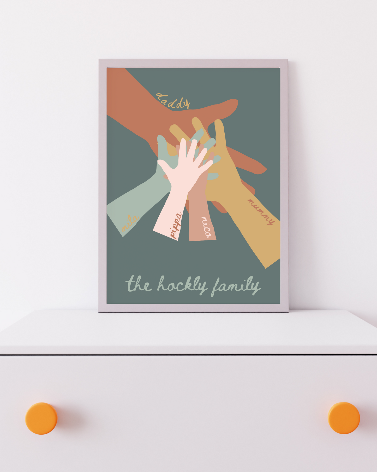 Family Hands Green (Personalised)