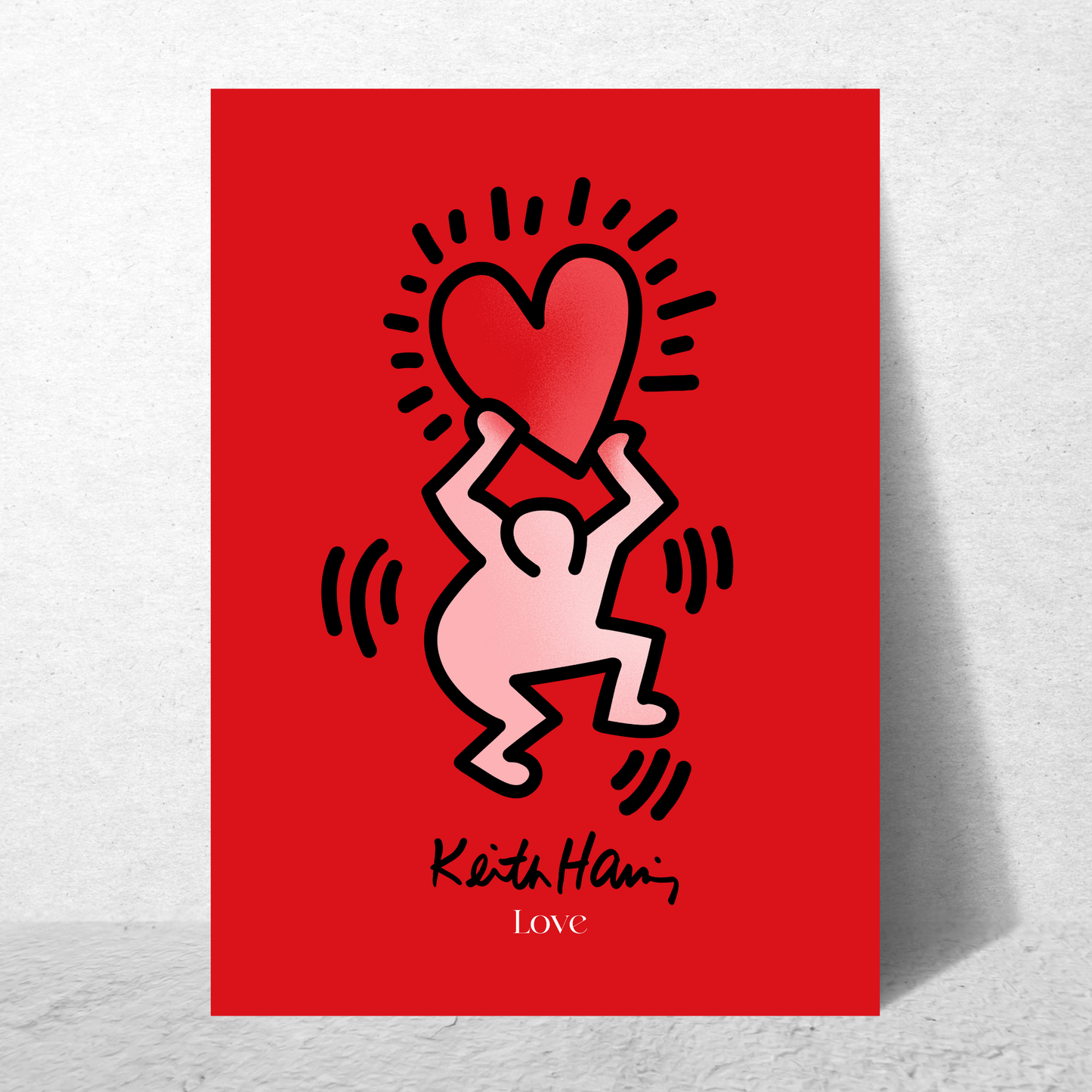 Keith Haring Red Heart