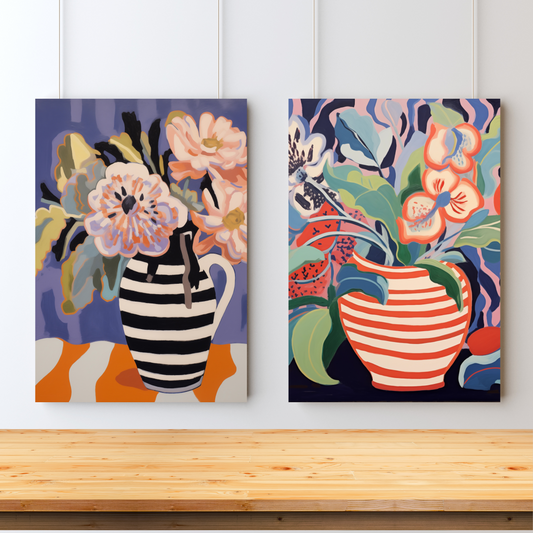 Stripe Floral Set
