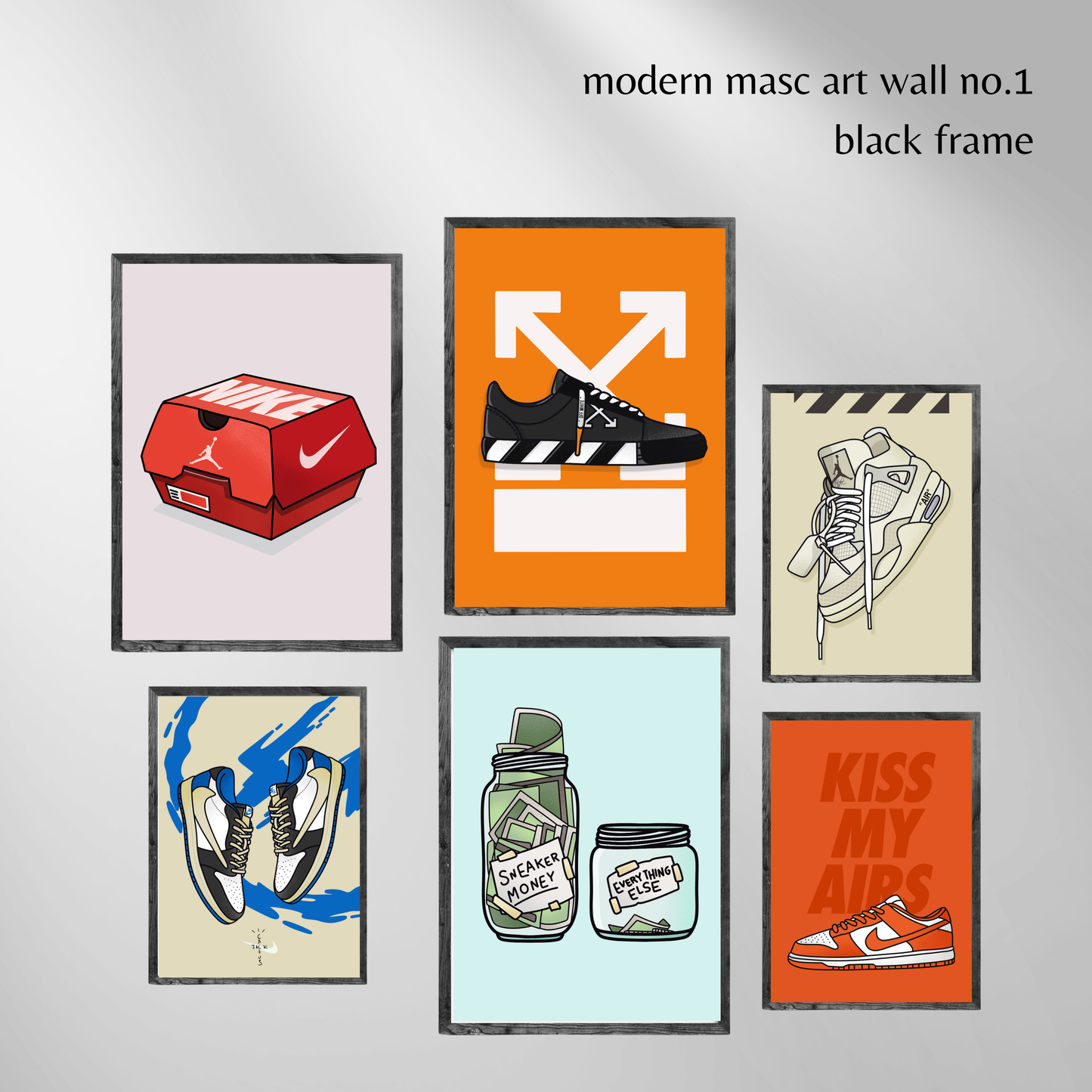 Sneaker Wall Gallery - 6 piece
