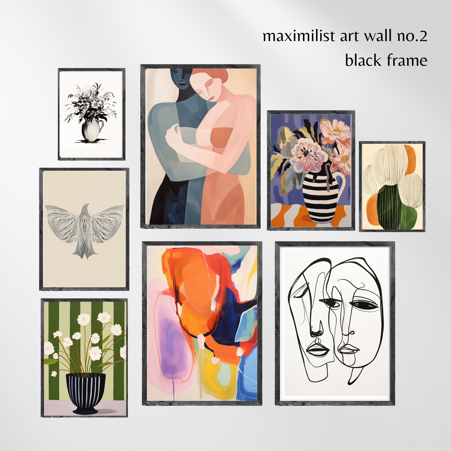 Maximalist Euro Art Gallery - 8 piece