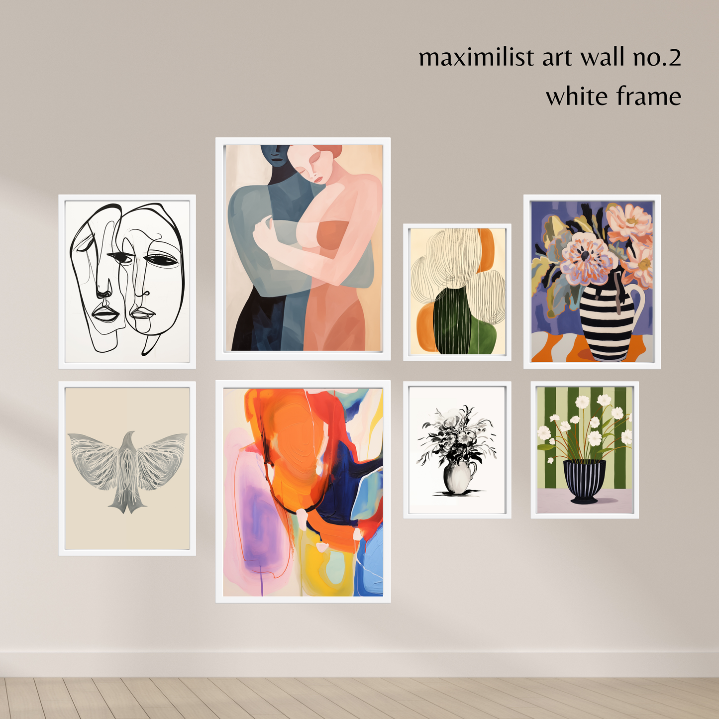 Maximalist Euro Art Gallery - 8 piece