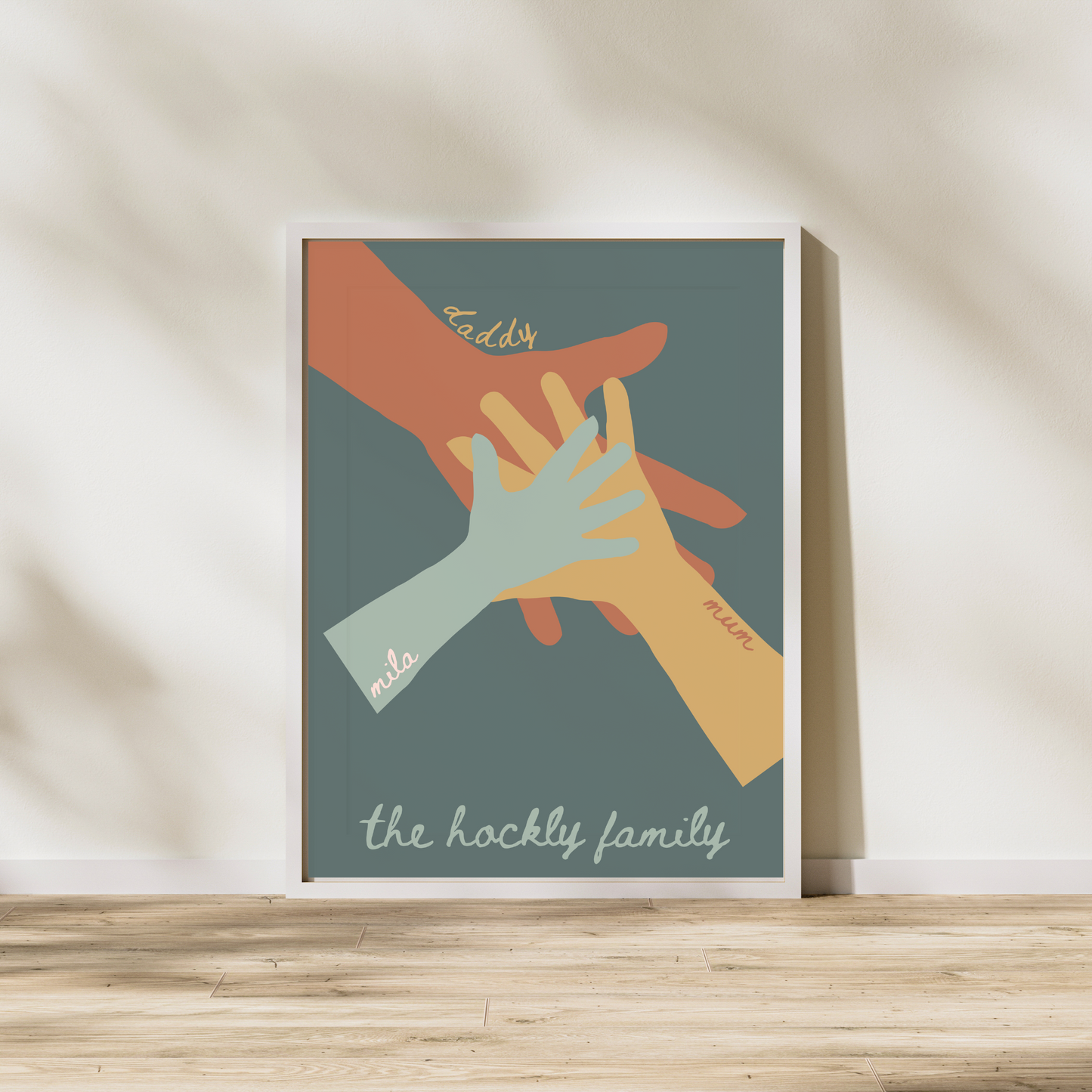 Family Hands Green (Personalised)