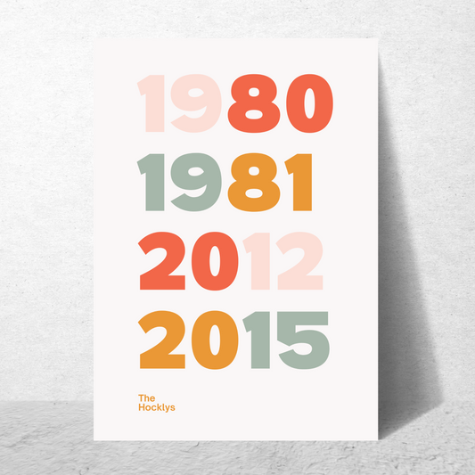 Family Years Colour Print (Personalised)