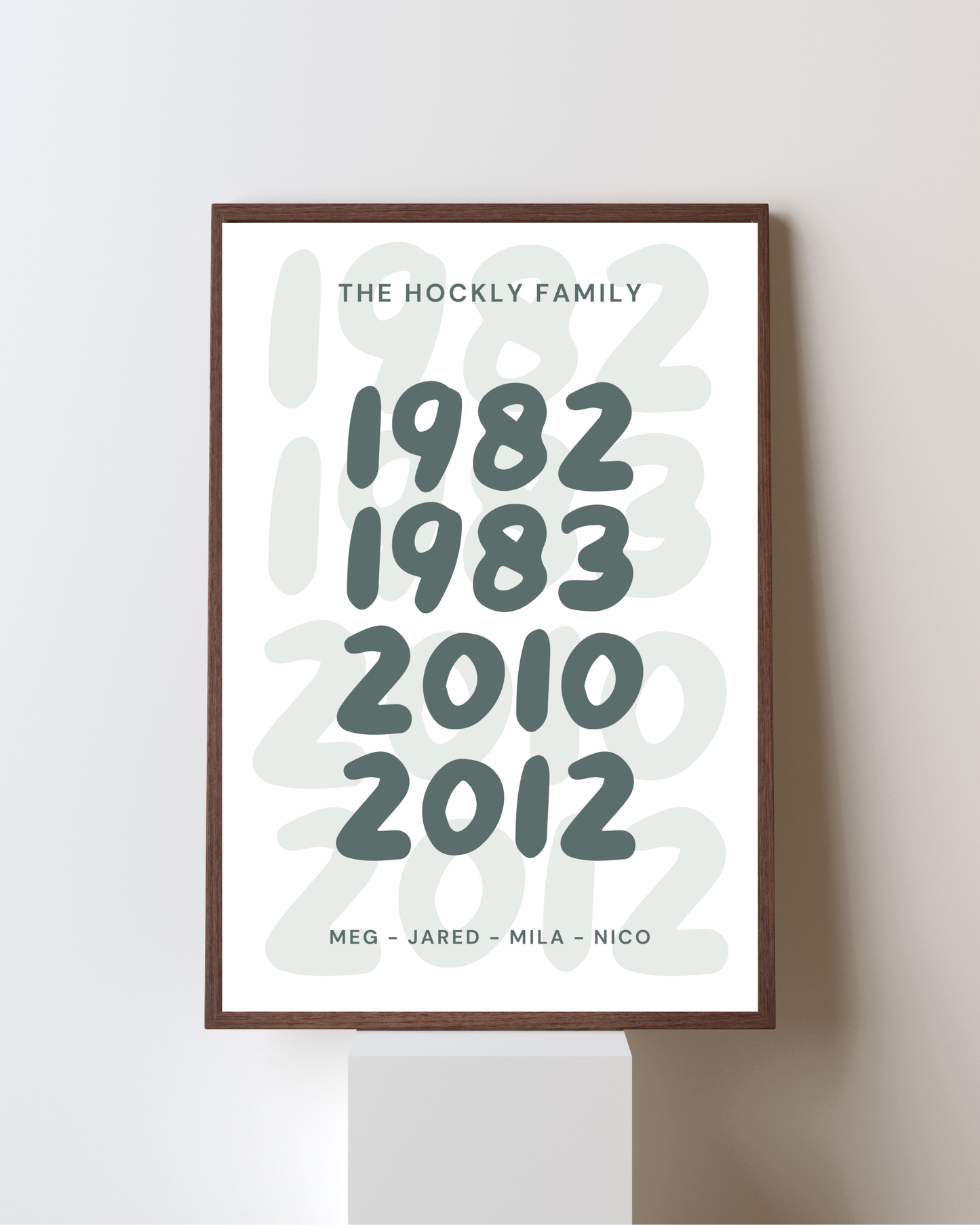 Family Years Bubble (Personalised) - Green